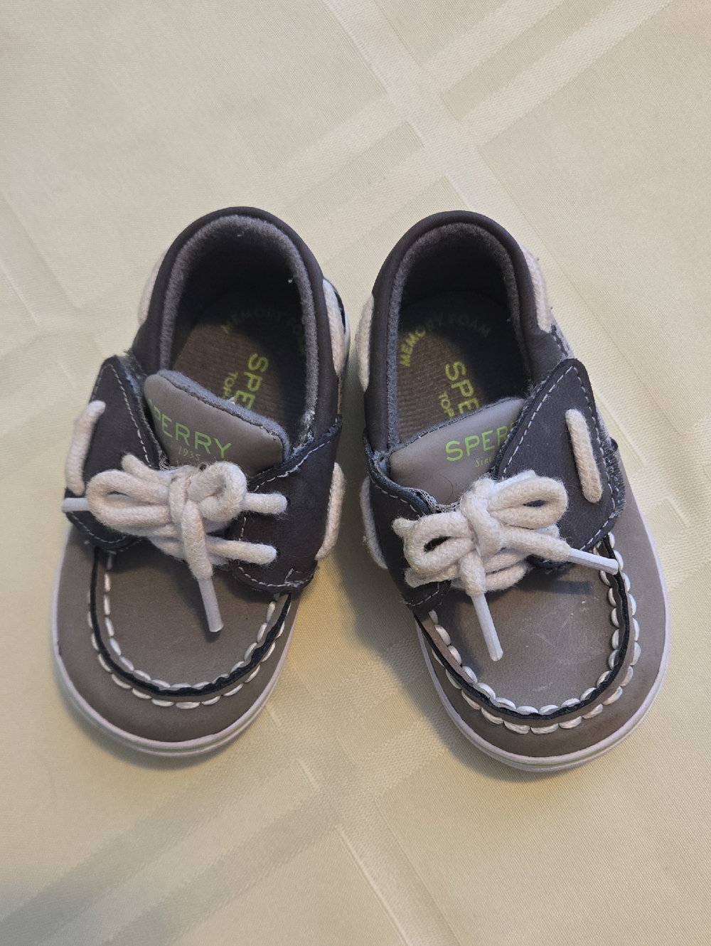 Sperry Kids Intrepid Brown Top Sliders Boat Shoes Toddler size 3M Leather Upper